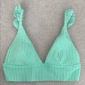 Aerie searsucker longline bikini top